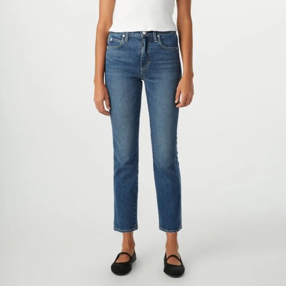 AMO Chloe Crop Crush high rise, straight, cropped leg jean size 24 - Picture 1 of 8